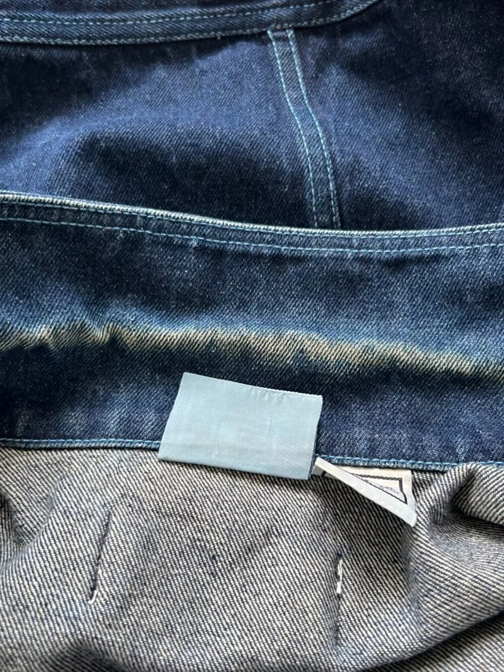 Vintage Y2k Culture Jeans Denim Jacket Mens Large dark wash denim pocket flaps